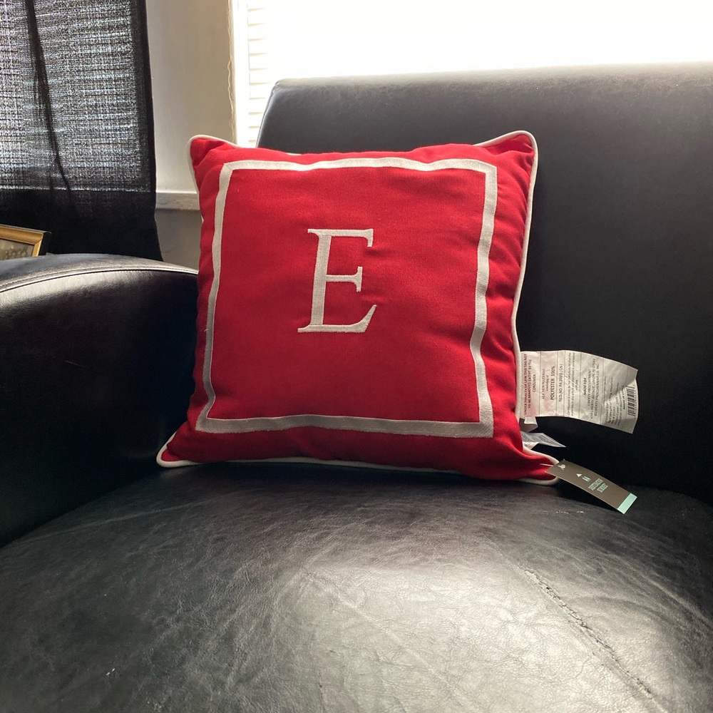 Embroidered accent pillow